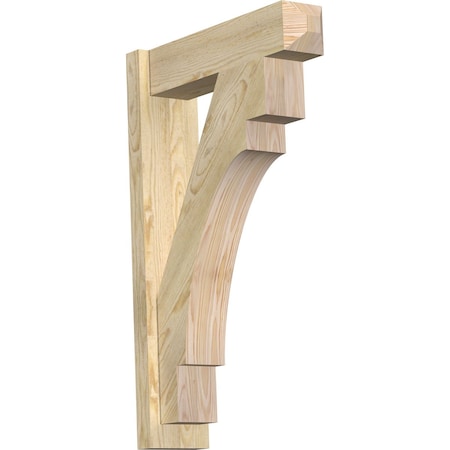 Ekena Millwork Merced Rough Sawn Craftsman Outlooker, Douglas Fir, 6"W x 22"D x 34"H OUT06X22X34MRC04RDF